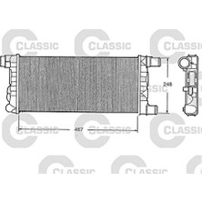 Valeo 230520 46521747 Fiat Seicento 98-10 Cinquecento 91-99 Radyatör