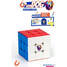 Galery Wood Cool Dog 3x3 Profesyonel Manyetik Mıknatıslı Rubik Küp Akıl Küpü Zeka Küpü Speedcube Eğitici