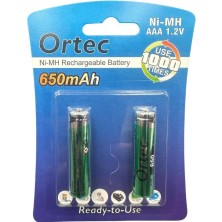 1.2V 650MAH Ni-Mh Aaa Şarj Edilebilir Ince Kalem Pil 2'li Paket