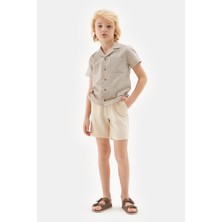 Bg Store Erkek Çocuk Bej Gömlek 23SS2NB3617