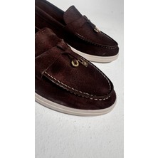 Eataly Shoes Loya Acıkahve Süet Tokalı Kadın Babet