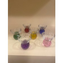 Plus Home 6 Renk Kristal Yuvarlak Cam Lokumluk