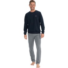 U.s. Polo Assn. Erkek Uzun Kollu Yuvarlak Yaka Iki Iplik Eşofman Pijama Takımı S25817