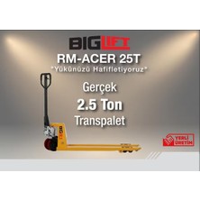 Biglift Transpalet 2,5ton RM-ACE25 Kırmızı Teker Bıglıft