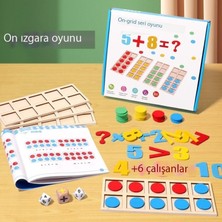 Yopue Çocuk Ahşap Montessori On Izgara Öğretim Yardımcıları Bebek Erken Eğitim Bulmaca Numarası Toplama ve Çıkarma Işlemi Ayrıştırma Eğitici Oyuncaklar (Yurt Dışından)