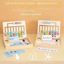 Yopue Çocuk Ahşap Eğitici Çok Fonksiyonlu Yürüyüş Öğrenme Kutusu Bebek Erken Eğitim Aydınlanma Öğretim Yardımcıları Çift Taraflı Yürüyüş Oyuncak Oyunu (Yurt Dışından)