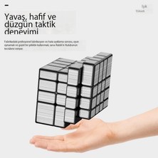 Content dolls Dördüncü Dereceden Ayna Rubik Küpü Fırçalanmış Gümüş Özel Şekilli Pürüzsüz Hızlı Vidalanan Giriş Seviyesi Çocuk Eğitici Oyuncağı (Yurt Dışından)