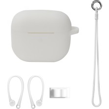 Forestl Digital Apple Airpods 3 için 4 Adet Takım Koruyucu Seti Kulakiçi Yumuşak Silikon Koruyucu Kiti İle Bilek Kayışı Kayış Tokası Kulak Kancası Kulaklık Kılıfı (Yurt Dışından)