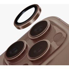 iPhone 16 Pro Max Optix Çelik Çerçeveli Sapphire Kamera Lens Koruyucu Premium