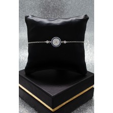 Nazar Boncuğu 925 Ayar Gümüş Kadın Ayarlanabilir Bileklik