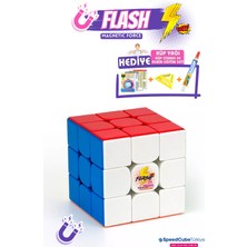 Galery Wood Flash 3x3 Profesyonel Manyetik Mıknatıslı Rubik Küp Akıl Küpü Zeka Küpü Speedcube Eğitici