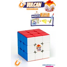 Galery Wood Vulcan 3x3 Profesyonel Manyetik Mıknatıslı Rubik Küp Akıl Küpü Zeka Küpü Speedcube Eğitici