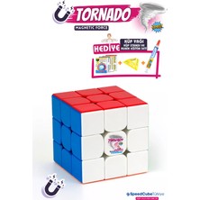 Galery Wood Tornado 3x3 Profesyonel Manyetik Mıknatıslı Rubik Küp Akıl Küpü Zeka Küpü Speedcube Eğitici