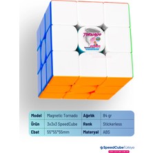 Galery Wood Tornado 3x3 Profesyonel Manyetik Mıknatıslı Rubik Küp Akıl Küpü Zeka Küpü Speedcube Eğitici