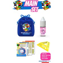 Galery Wood  Rubik Zeka Küpü Main Set - Magic Lube 10ML / Taşıma Kılıfı / Eğitici Kart Seti / Küp Standı