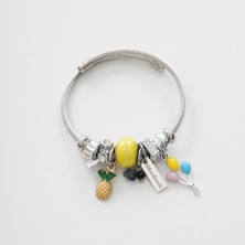 Fairydaze Yellow Pineapple Charm Bileklik