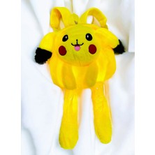 Kulakları Hareket Eden LED Işıklı Pokemon Pikachu - Kulaklı Peluş Oyuncak Çanta & Uyku Arkadaşı