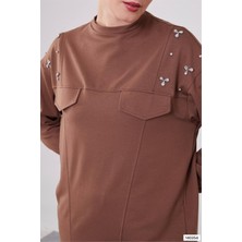 Cep Detaylı Pantalonlu Takım Kahve Levidor