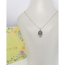 Eke Butik Çelik Fatma Ana Eli Kolye Gümüş Renk