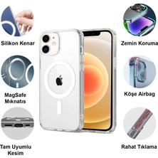 CepStok Apple iPhone 12 Magsafe Uyumlu Şeffaf Telefon Kılıfı