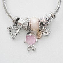 Fairydaze Pink Fish Charm Bileklik