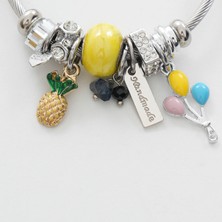 Fairydaze Yellow Pineapple Charm Bileklik