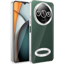 Kilifone - Xiaomi Redmi A3 4g 2024 Kılıf Kamera Korumalı Logo Gösteren Omega Kapak Gümüş