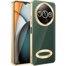 Kilifone - Xiaomi Redmi A3 4g 2024 Kılıf Kamera Korumalı Logo Gösteren Omega Kapak Gold