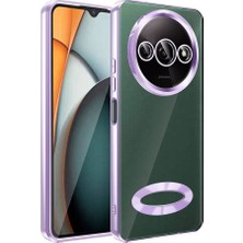 Kilifone - Xiaomi Redmi A3 4g 2024 Kılıf Kamera Korumalı Logo Gösteren Omega Kapak Lila