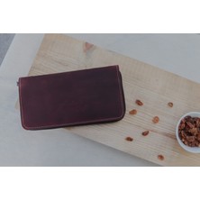 Ancient Leather Craft Deri Uzun Cüzdan - Telefon Ve Kartlık Bölmeli Organizer - El Cüzdanı - Hediye - El Yapımı Cüzdan - Büyük Cüzdan - Dikey Cüzdan