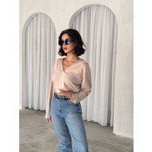 Noa Noa Modal Kumaş Basic Kapuşonlu Kadın Sweatshirt