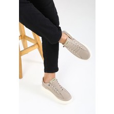 Cassido Shoes Bej Paraşüt Kumaş Erkek Casual Ayakkabı 055-102