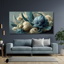 Gaagart Panoramik Kanvas Duvar Tablosu Soyut Pastel Açık Mavi Görsel