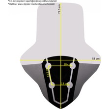 ABV Yamaha N-Max El Korumalı Şeffaf Tur Camı 73.5x58 cm (21-24) + Vida Takımı