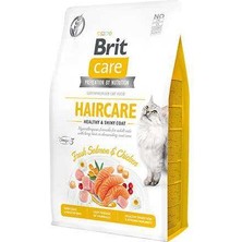 Brit Care Hipoalerjenik Haircare Tavuk ve Somonlu Tahılsız Deri ve Tüy Bakım Kedi Maması 2 kg