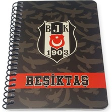 Polin Beşiktaş Lisasnlı Spiralli Not Defteri A6 10 x 15 cm 72 Yaprak Çizgili