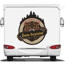 Sticker Usta Kişiye Özel 4X4 Offroad Adventure Kamp Karavan Sticker 02146