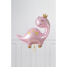 Pekshop Pembe dinazor folyo balon sevimli pembe dinozor kız doğum günü balonu