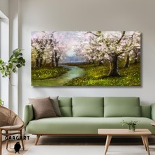 Gaagart Panoramik Kanvas Duvar Tablosu Yeşil Dere ve Doğa Manzara