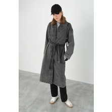 HE-QA Denim Trençkot Antrasit