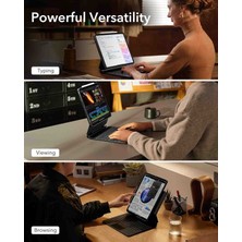 Fogy Apple iPad Pro 7.nesil 13"inç M4 2024 Uyumlu Magic Keyboard Touchpad Işıklı Klavyeli Kılıf