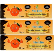 Vie Life Glutensiz Düşük Proteinli Portakal Aromalı Çikolata 25 gr