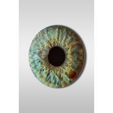 Glaszen Yeşil Gözbebeği Yuvarlak Cam Tablo