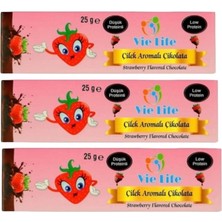 Vie Life Glutensiz Düşük Proteinli Çilek Aromalı Çikolata 25 gr