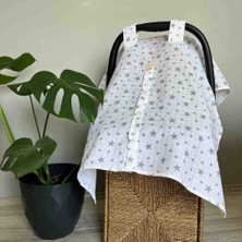 First Fellow  Pamuk Yıldız Müslin Set (Müslin Örtü, Puset Örtüsü, Fular , 3'lü Emzik Askısı )