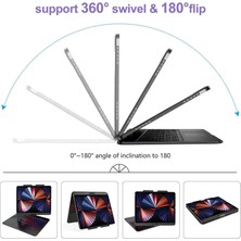 Fogy Apple iPad Pro 13 Inç M4 Çipli 7. Nesil Uyumlu 360 Dönebilen Rgb Işıklı Mat Tasarım Klavyeli Kılıf