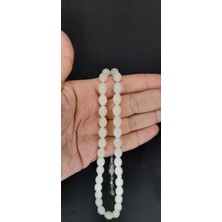 Anemore Collection Bukalemun Tesbih Beyaz/pembe Beyzi Kesim Tesbih T-461