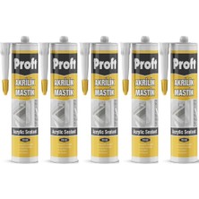 Proft PR100 Akrilik Mastik 450 gr Beyaz 5 Adet
