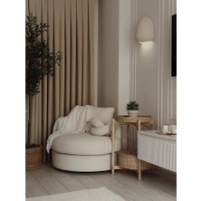 Fiberglass Duvar Apliği E14 Duylu  - 30 Cm, Traverten Görünümlü Kapadokya Renk Bej