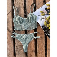 Dantel Detaylı Balenli Bralet Takım